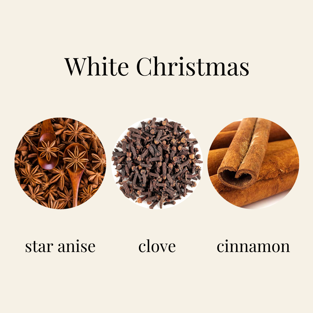 White Christmas Soy Candle – Spiced Holiday Fragrance