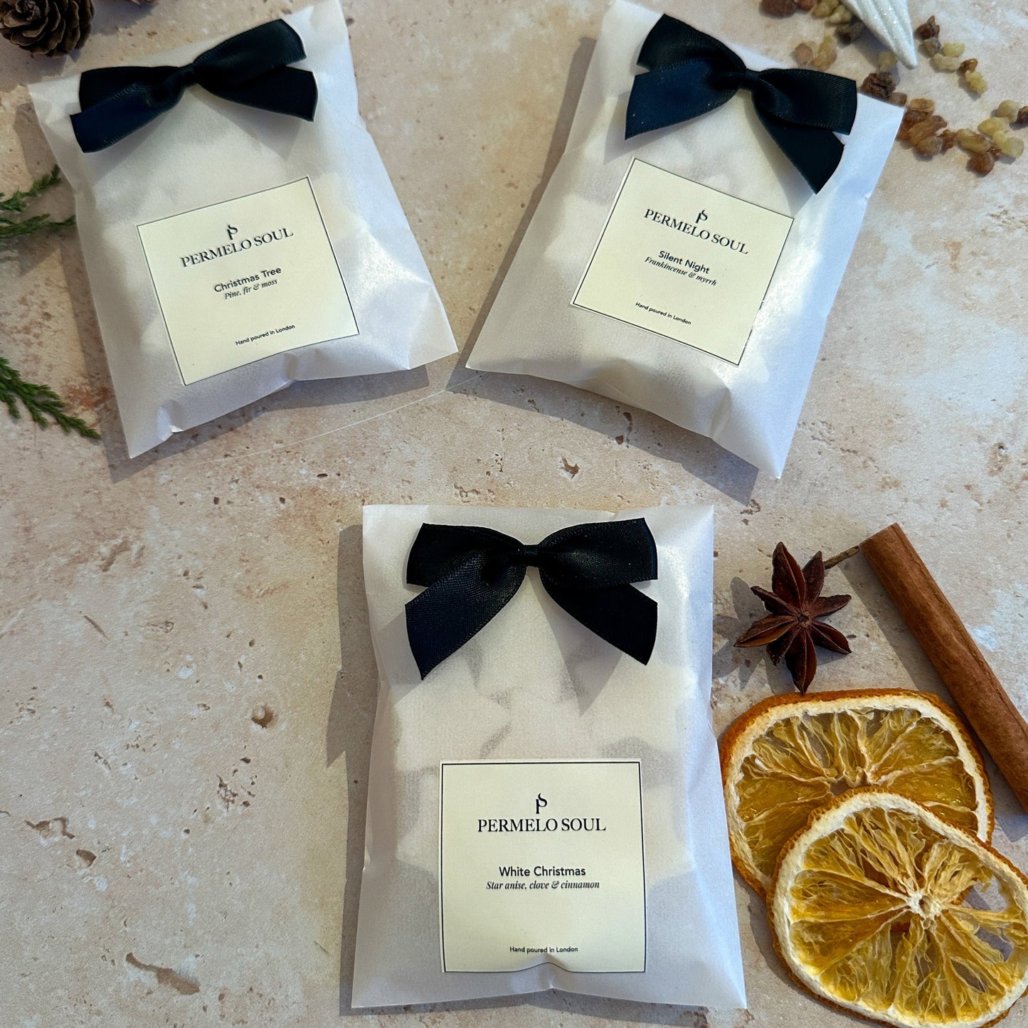 Christmas Wax Melt Trio set