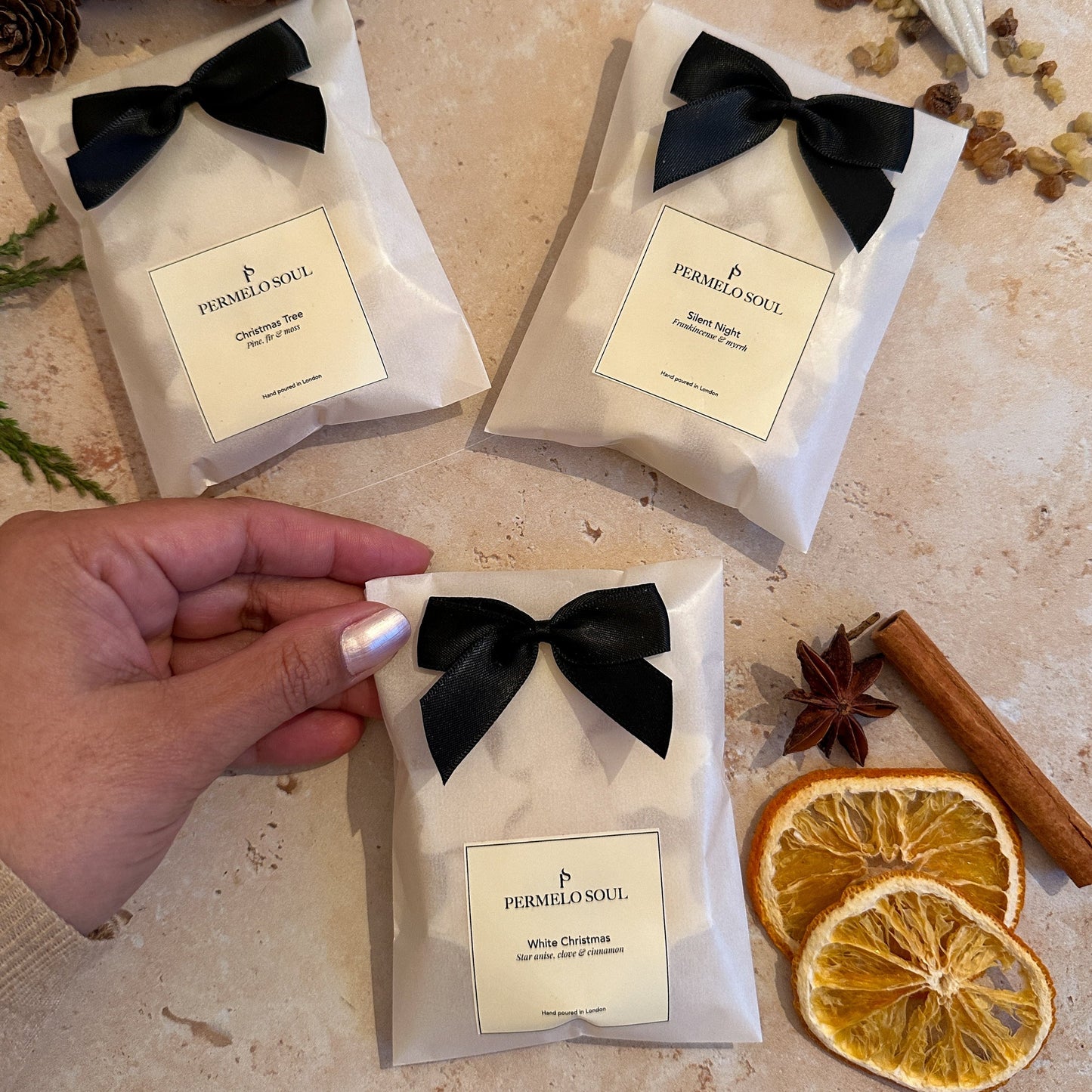Christmas Wax Melt Trio set