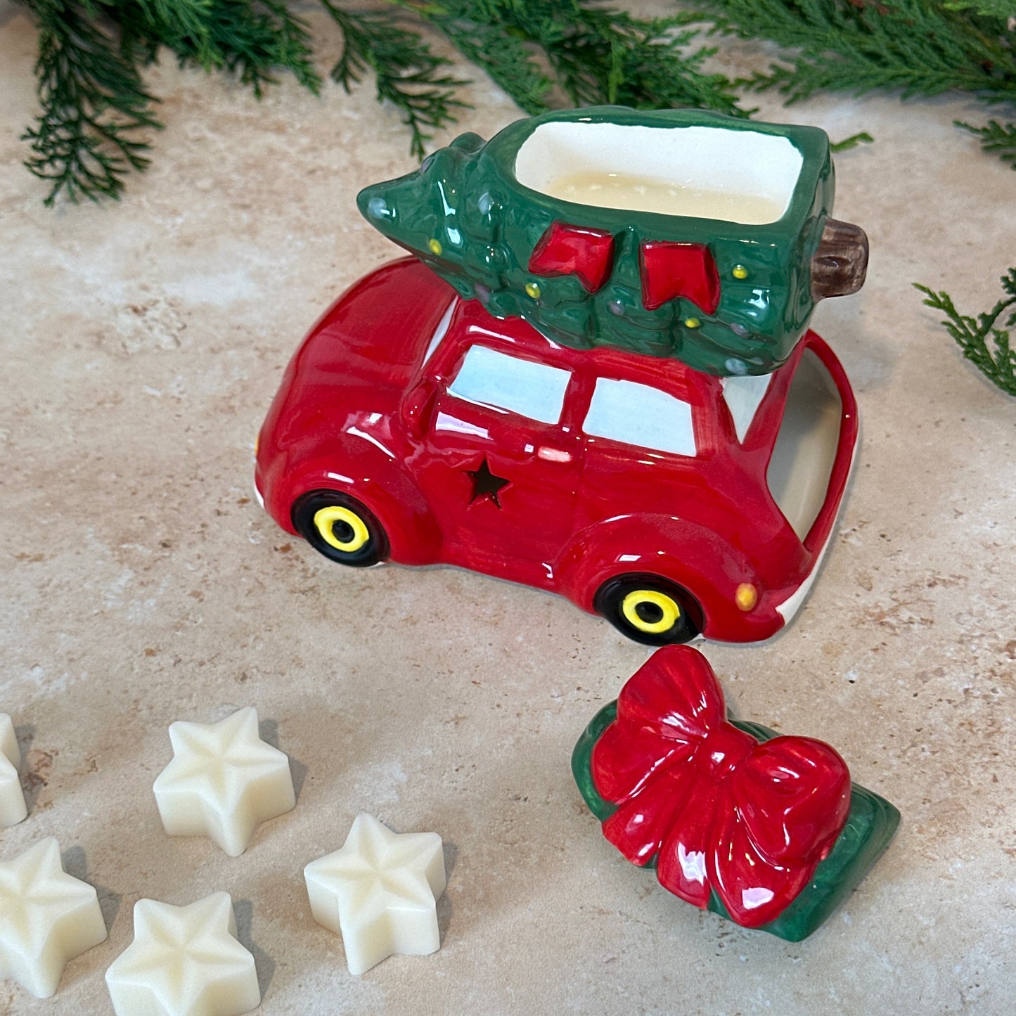 Car with Christmas Tree Wax Burner