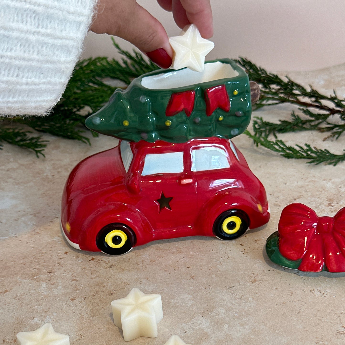 Car with Christmas Tree Wax Burner