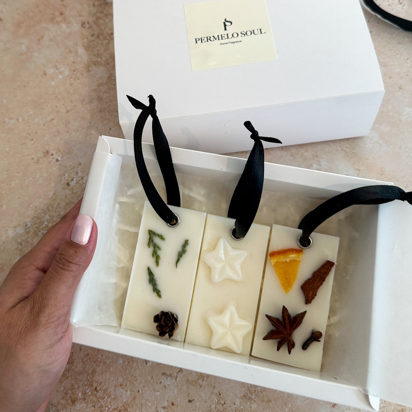 Scented Tree Decorations - Wax Melt -Set of 3 Gift Box