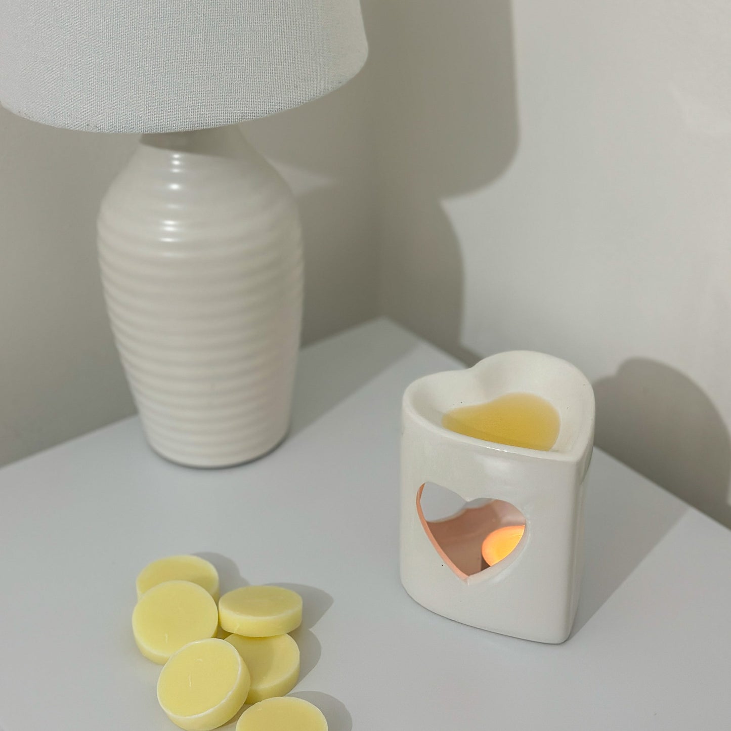 Ceramic White Heart Wax Burner - Limited Edition