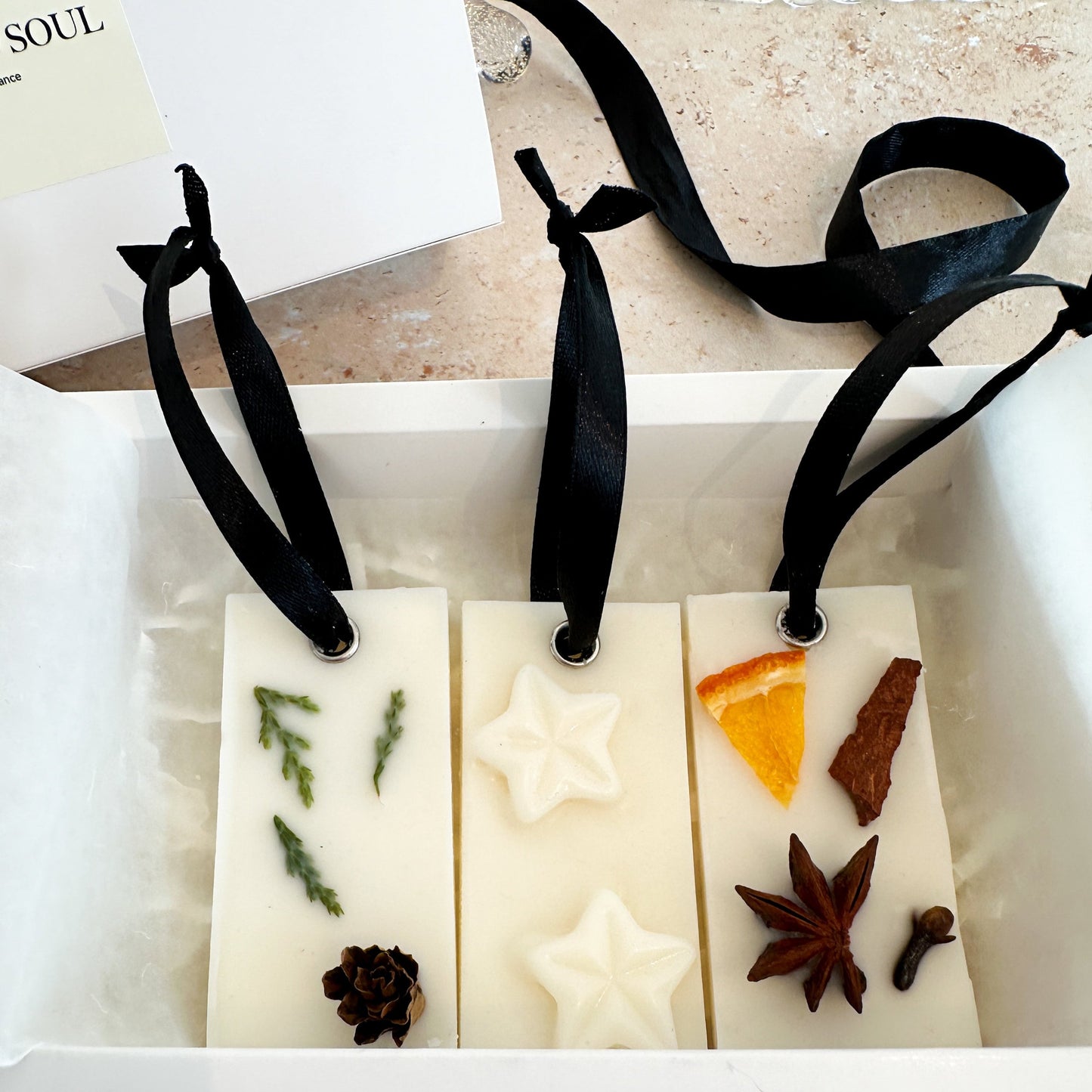 Scented Tree Decorations - Wax Melt -Set of 3 Gift Box
